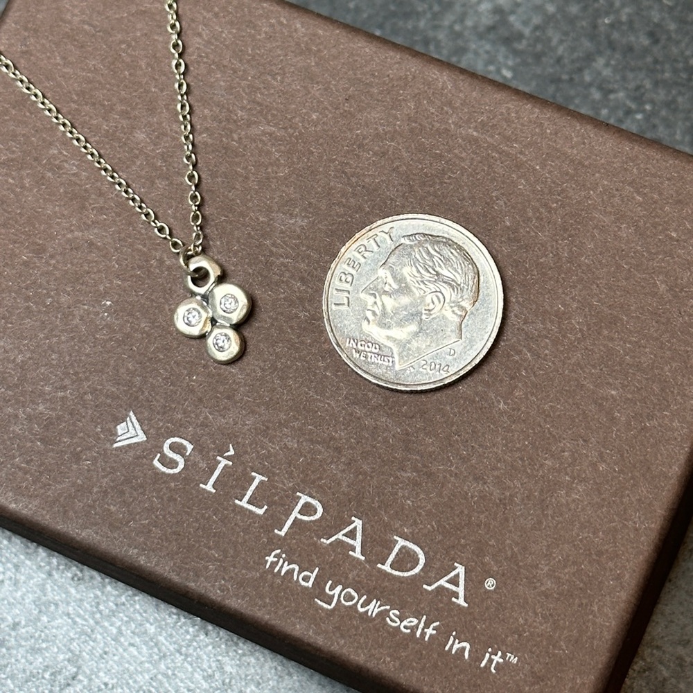 Silpada Designs .925 Sterling Silver & Bezel Set Necklace